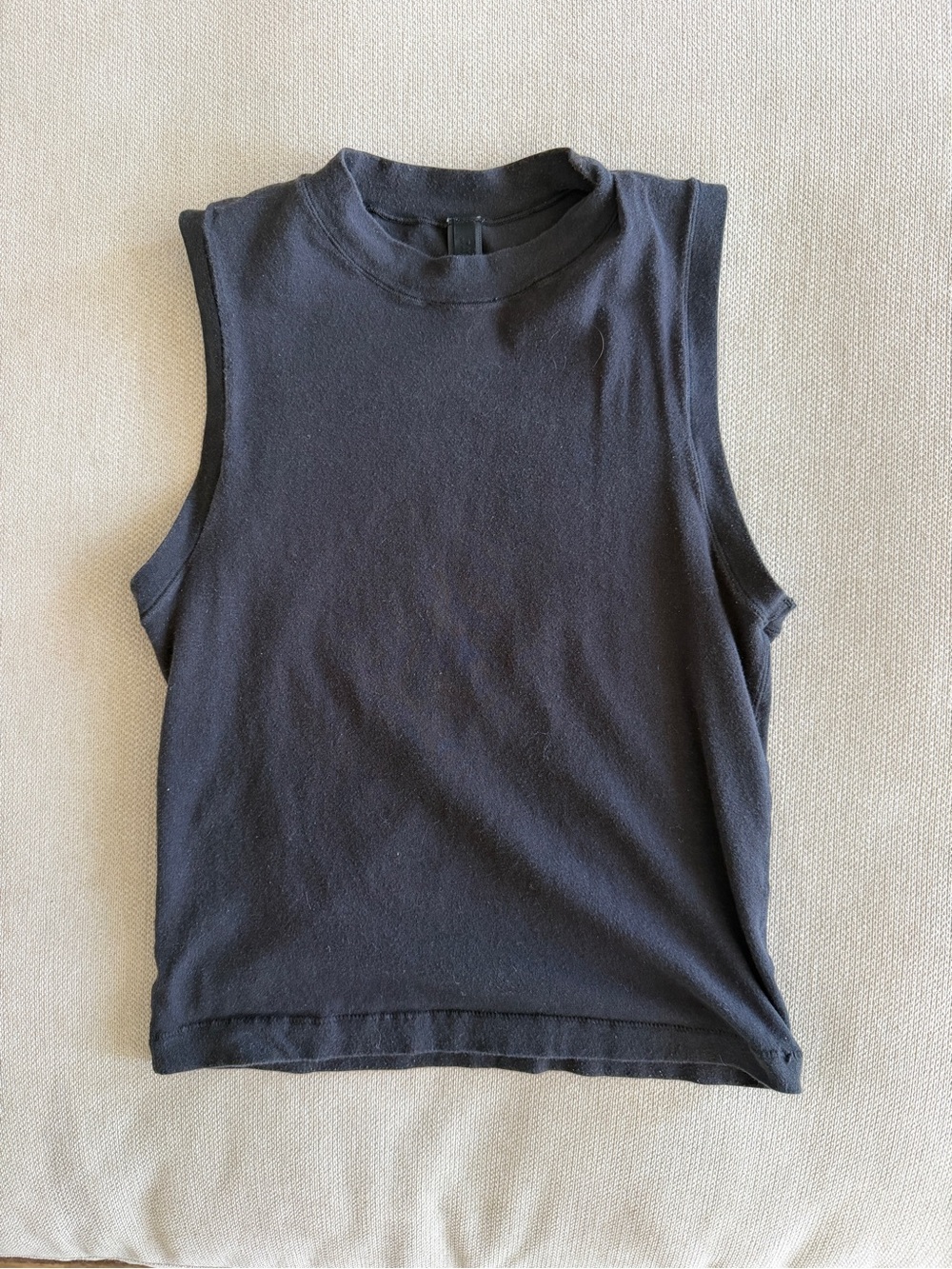 Skims Black Mock Neck Tank – M